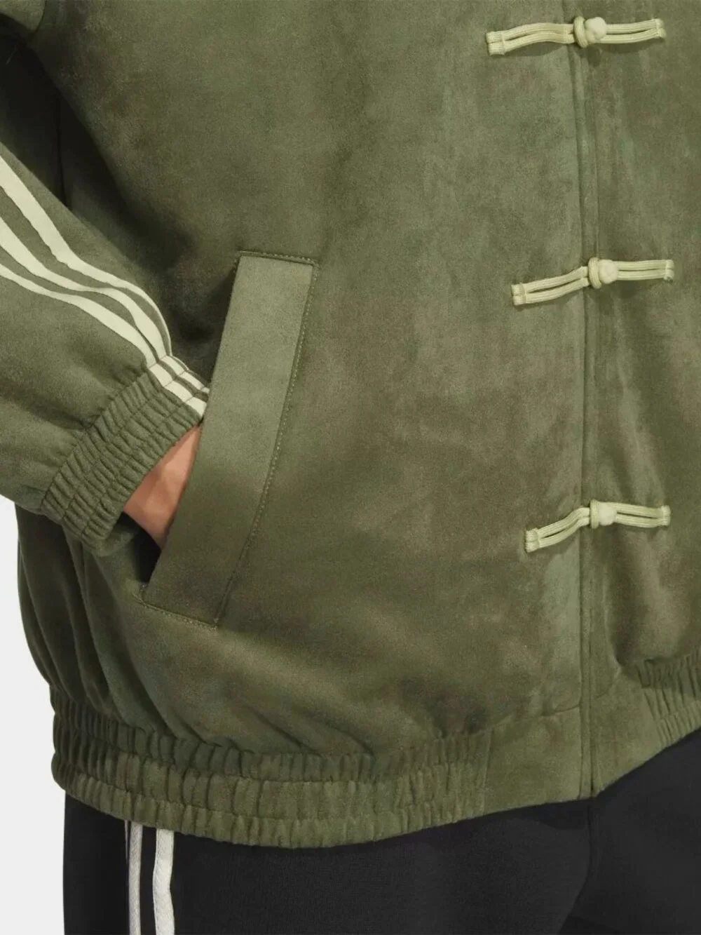 Adidas Originals Olive Green Track Jacket Chinese Knot Closures Size L